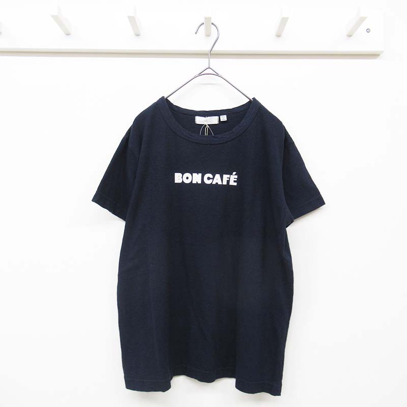 DAYS  クルーネックロゴプリントTシャツ”BON CAFE” 43107/NV218 【日本製】